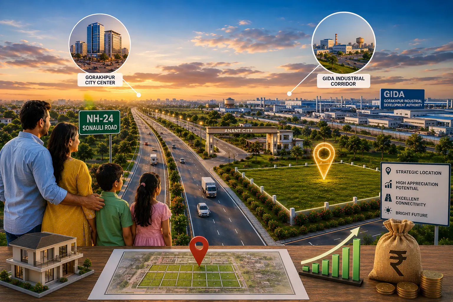 The GIDA Corridor: Why Smart Investors are Buying Plots on Sonauli Road
