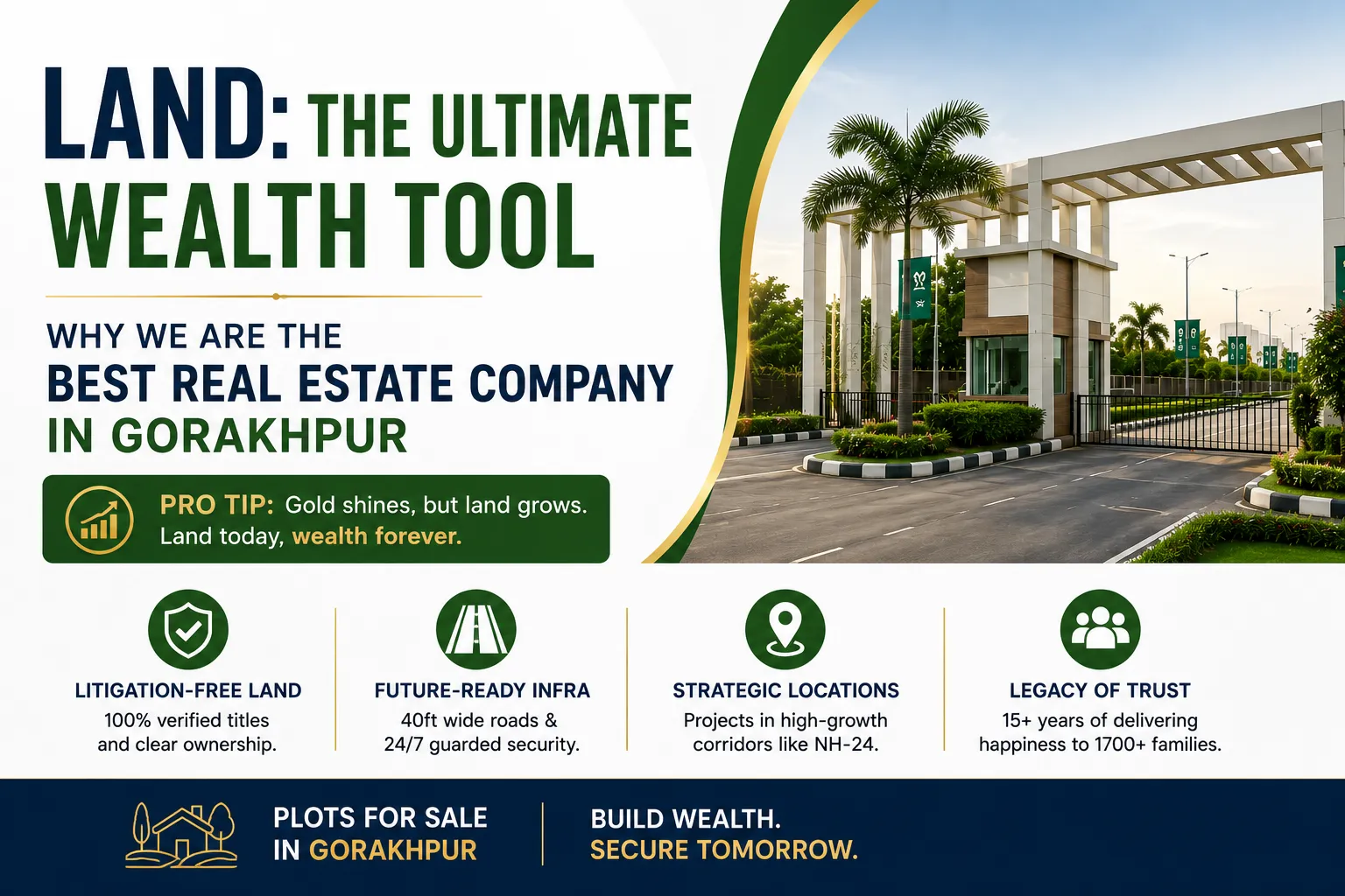 Land: The Ultimate Wealth Tool—Why We are the Best Real Estate Company in Gorakhpur