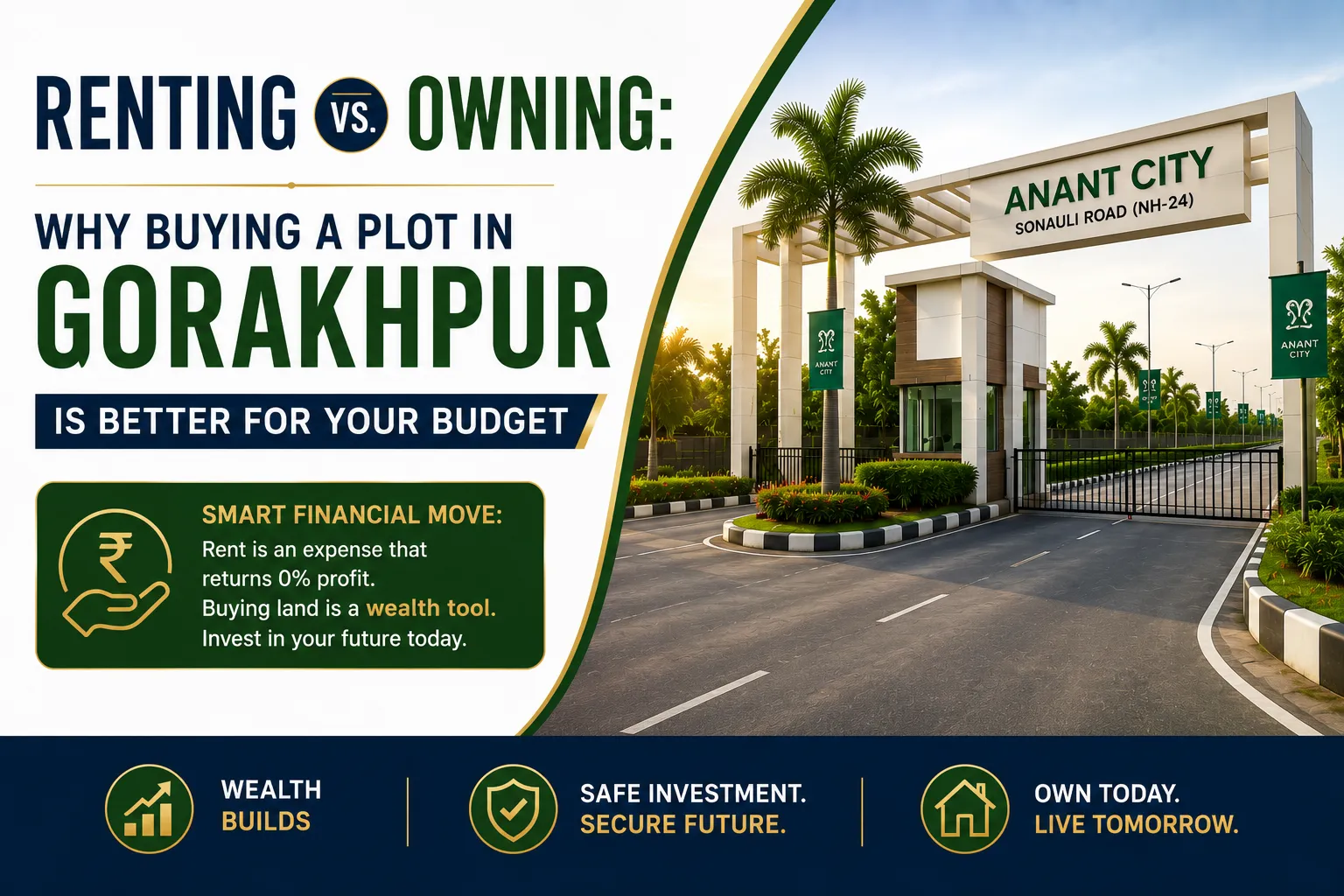 Renting vs. Owning: Why Buying a Plot in Gorakhpur is Better for Your Budget
